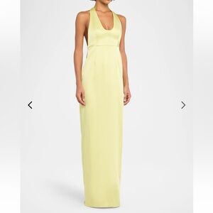 NWT Et Ochs Constance Racerback Satin Halter Gown